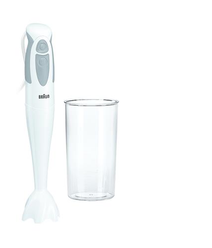 BRAUN Frullatore a immersione Braun MQ300 con bicchiere e tritatutto 550 W bianco e grigio
